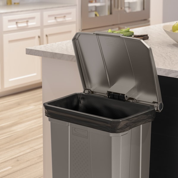 Suncast Commercial 23 GALLON STEP ON TRASH CAN, TAUPE, RESIN - TCST23