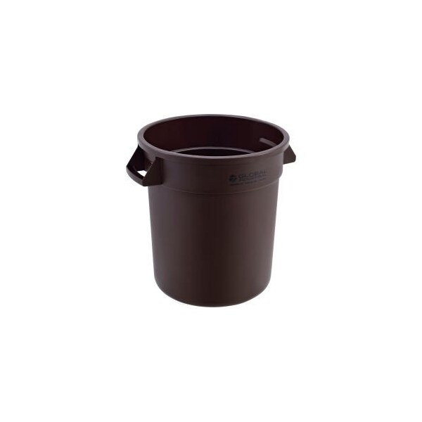 Gec Global Industrial Plastic Trash Can 10 Gallon Brown - XDW-005-BN