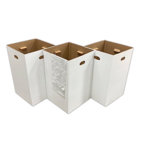 Alp 42-Gallon Corrugated Cardboard Waste and Recycling Containers, 10PK - ALP-C-42G-10PK