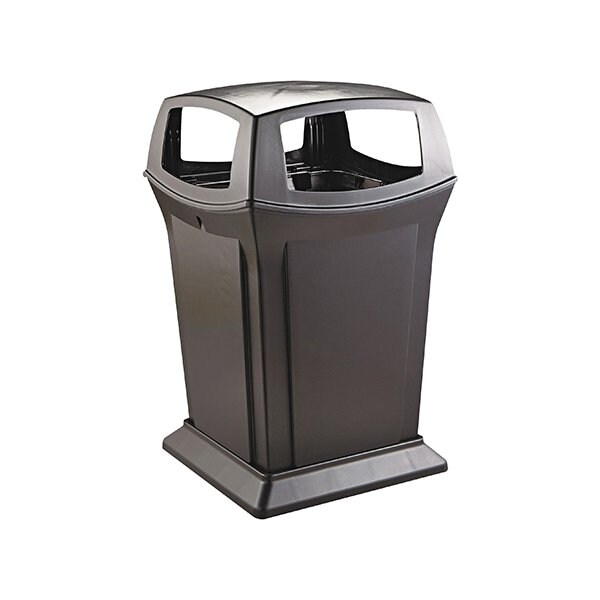 Rubbermaid Rubbermaid Ranger Trash Can - 45 Gallon, 4-Way, Black - BUY00030818