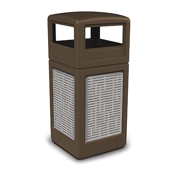 Commercial Zone Products 42 gal Trash Can, Brown, Stainless Steel - 732906299