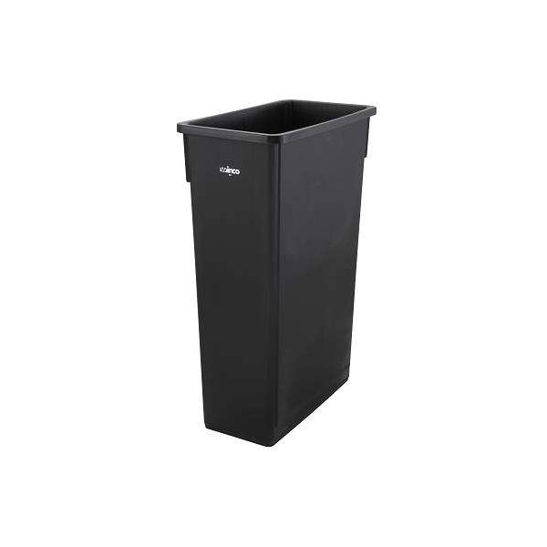 Winco Winco 23 gal. Slenders Black Trash Can - PTC-23K