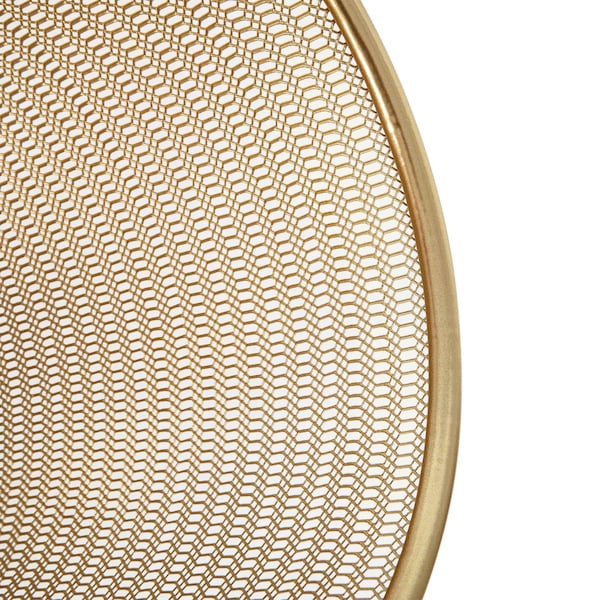 Martha Stewart Ryder Gold Mesh Metal Trash Can, 4.5 Gallon, Wastebasket for Office - HH-OHD21-GLD-MS