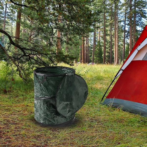 Wakeman 29.5-Gallon Pop Up Outdoor Garbage Can - Collapsible Trash Can for Parties by - 75-TB1000