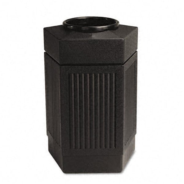 Pinpoint Canmeleon Collection 30 Gallon Pentagon Receptacle in Black - PI685488