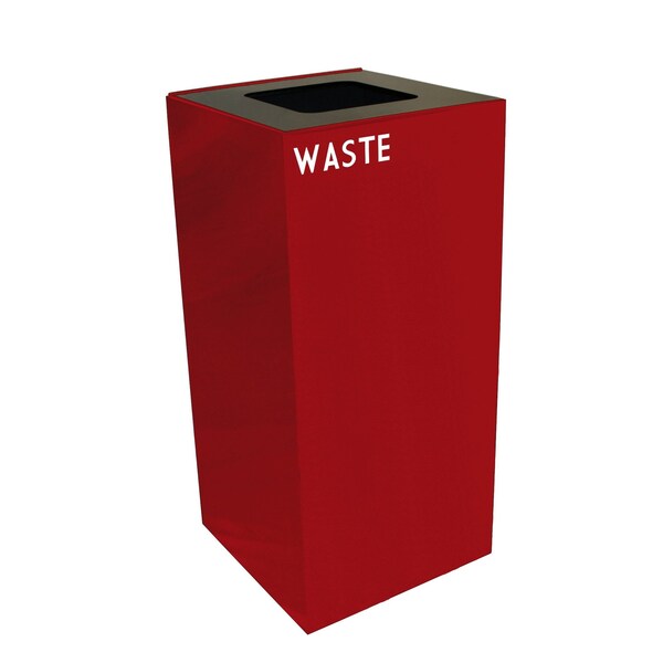 Witt Industries 32 gal Square Scarlet Red, Metal - 32GC03-SC