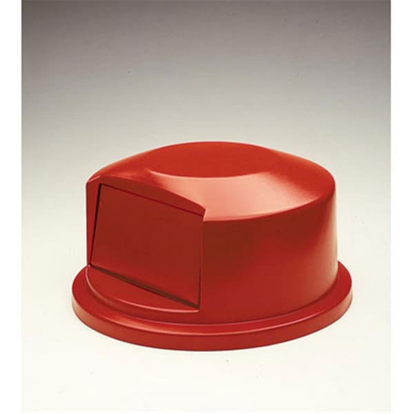 Eat-In Rubbermaid Commercial Products  Round Brute Dome Top With Push Door - Red - EA3367518