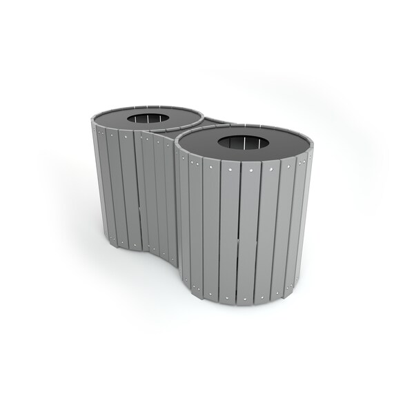 Frog Furnishings 32 gal Round Trash Can - PB 32RDBGRA