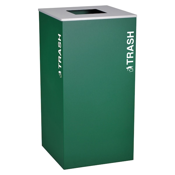 Ex-Cell Kaiser 36-Gal. Square Receptacle - Trash decal, Green - RC-KD36-T EGX
