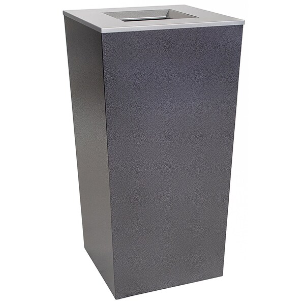 Ex-Cell Kaiser 34-Gal. Trash Receptacle - Steel, Hammered Charoal - RC-MTR-34 TR HCCL