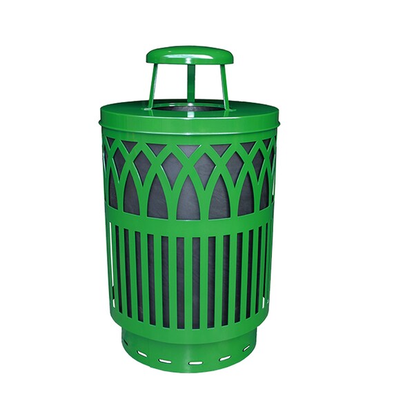 Witt Industries 40 gal Round Green, Metal - COV40P-RC-GN