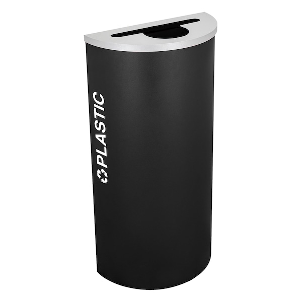 Ex-Cell Kaiser 8-Gal. Half-Round Receptacle - Plastic decal, Black - RC-KDHR-PL BLX