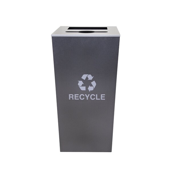 Ex-Cell Kaiser 34-Gal. Two Stream Receptacle - Steel, Hammered Charoal - RC-MTR-34 COMBO HCCL