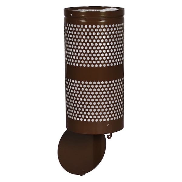 Ex-Cell Kaiser 10-Gal. Receptacle W/ Hinged Drop Bottom - Steel, Coffee Gloss - WR690 COFFEE PERF