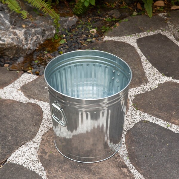 Gardenised 7 Gallons Garden Essentials, Silver, Galvanized Steel - QI004750