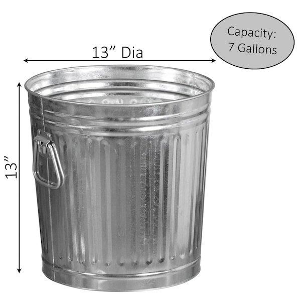 Gardenised 7 Gallons Garden Essentials, Silver, Galvanized Steel - QI004750