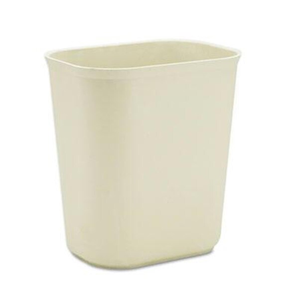 Totalturf FG254000BEIG Fiberglass Wastebasket - Beige - 3.5 gal - TO3252680