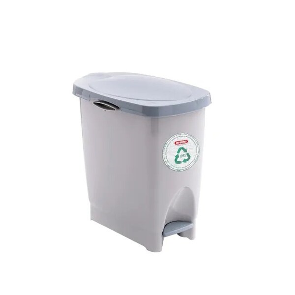 Araven Polypropylene Trash Bin with Pedal, 5.8 Gal, Blue, 4PK - 43400