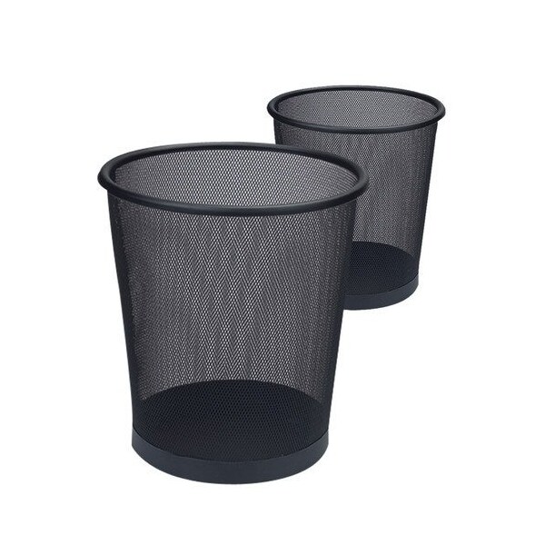 Registry Black Round Wastebasket, 20 Qt. - EK9474L BLACK
