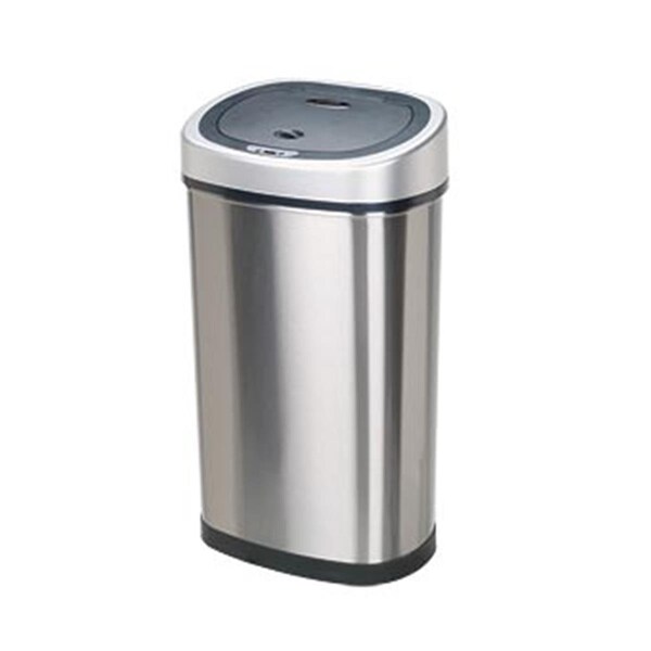 Gizmo Oval 13.2 Gallon - 50 Liter Trash Can - Stainless Steel - GI15038