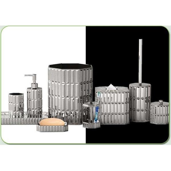 Nusteel NuSteel GLT8GH Glitz Gold Waste Basket - GLT8GH