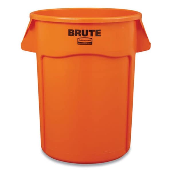 Totalturf 32 gal Rceptable Brute Round Containers, Orange - TO3750803