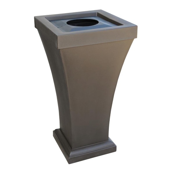 Defenseguard 40 in. Bordeaux Tall Waste Bin, Espresso - DE2621776