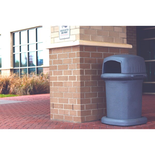Toter 45 Gal. Park Trash Can with Lid - 840GK
