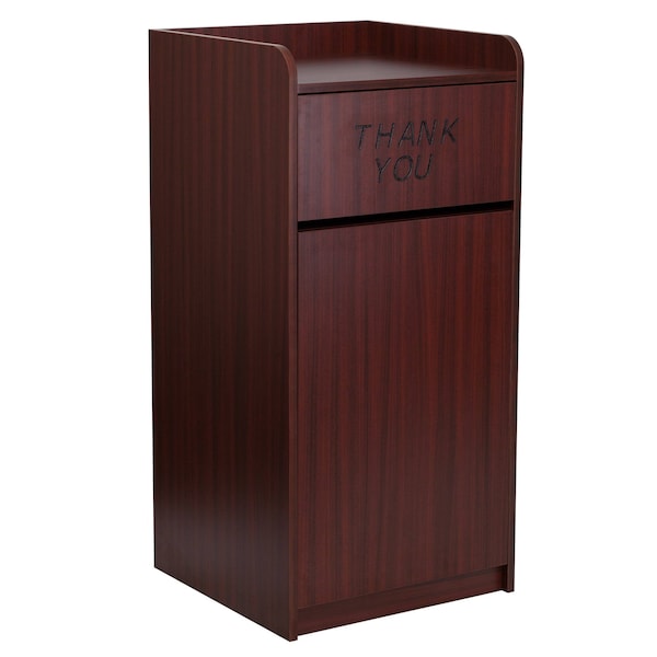 Flash Furniture 36 gal Trash Can, Mahogany, Laminate - MT-M8520-TRA-MAH-GG