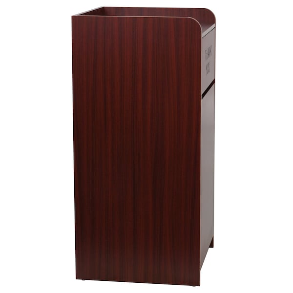 Flash Furniture 36 gal Trash Can, Mahogany, Laminate - MT-M8520-TRA-MAH-GG