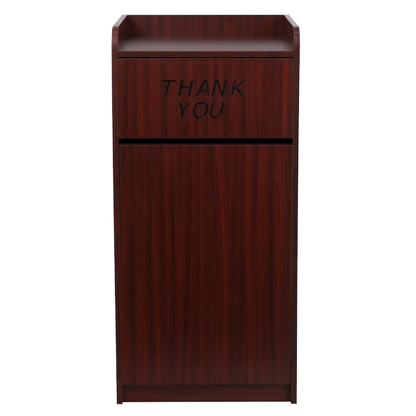 Flash Furniture 36 gal Trash Can, Mahogany, Laminate - MT-M8520-TRA-MAH-GG