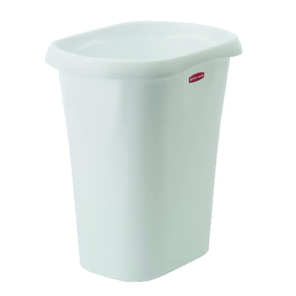 Rubbermaid Rubbermaid 3 gal White Polypropylene Open Top Wastebasket - 5L51-00-WHT
