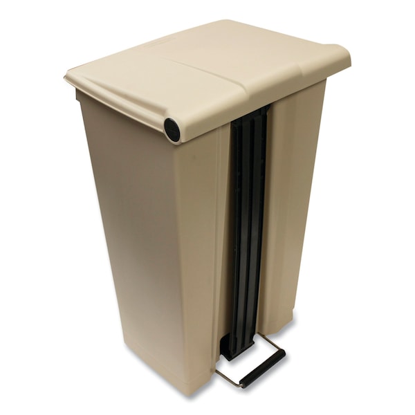 Rubbermaid Commercial 23 gal Rectangular Trash Can, Beige, Top Door, Polyethylene - FG614600BEIG