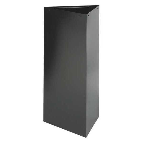 Safco 21 gal Triangular Trash Can, Black, 19-1/2" Dia, Steel - 9553BL