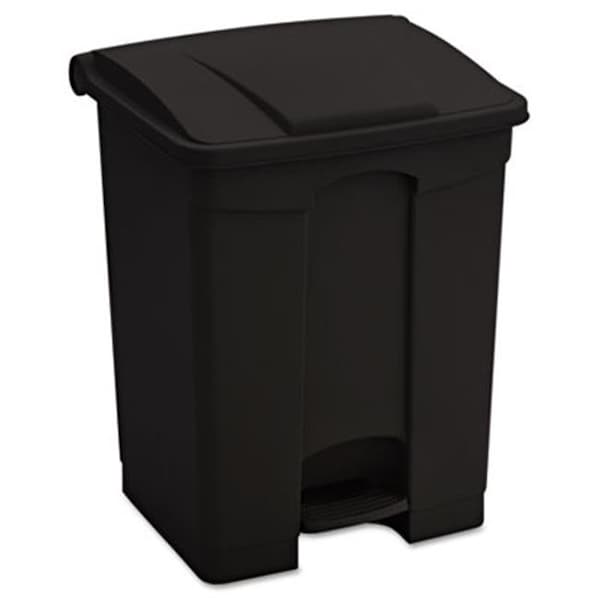 Pinpoint Large Capacity Plastic Step-On Receptacle  17 gal  Black - PI195377