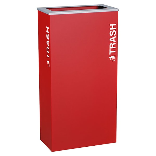 Ex-Cell Kaiser 17-Gal. Indoor Receptacle - TRASH decal, Red - RC-KD17-T RBX