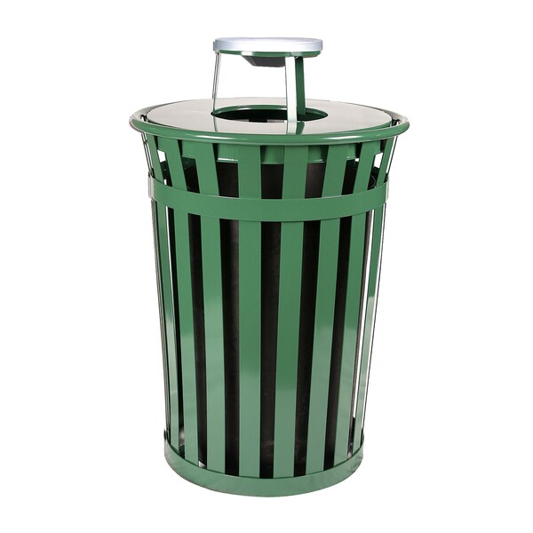 Witt Industries 36 gal Round Green, Metal - M3601-AT-GN