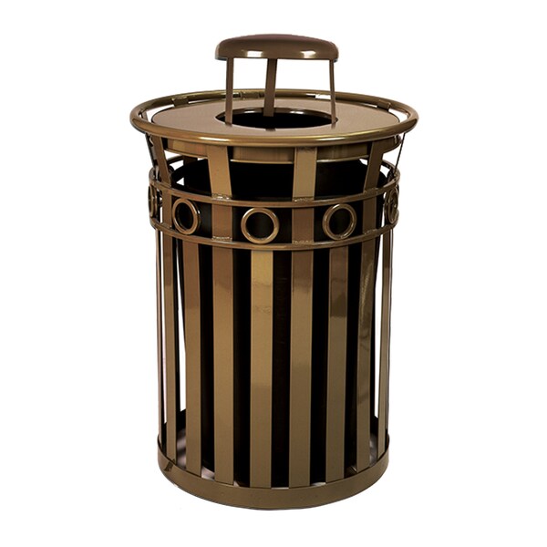 Witt Industries 36 gal Round Brown, Metal - M3600-R-RC-BN