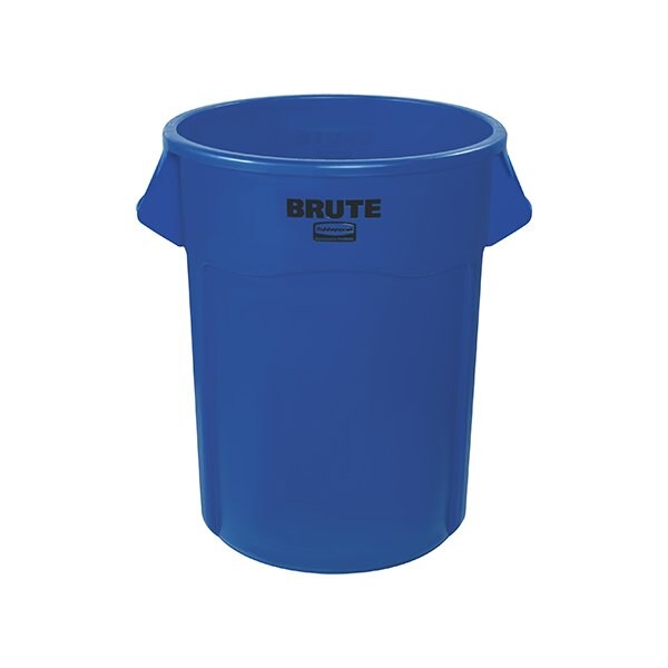 Rubbermaid Rubbermaid Brute Trash Can - 55 Gallon, Blue - BUY00029419