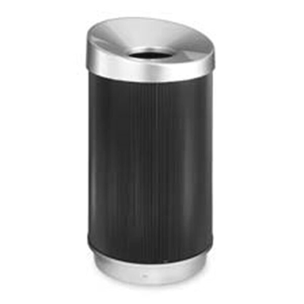 Pinpoint Open Top Waste Receptacle- 38 Gal.- 20ft.x36in.- Black-Chrome - PI2655537
