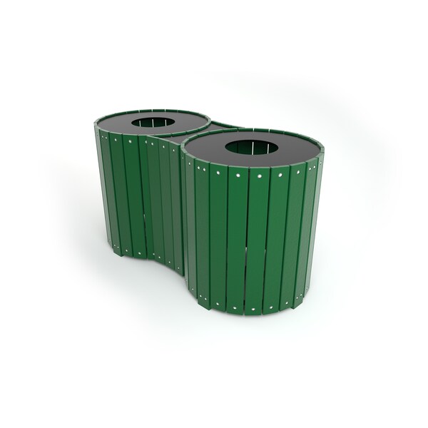 Frog Furnishings 32 gal Round Trash Can - PB 32RDBGRE
