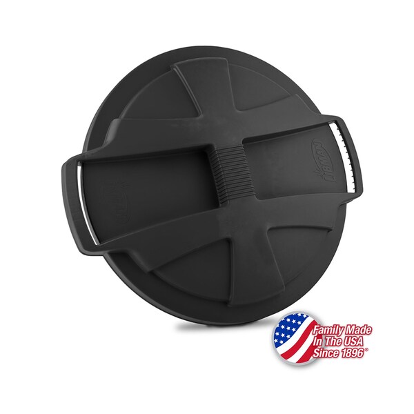 Libman Commercial 32 Gallon Trash Can Lid Black, 6PK - 1571