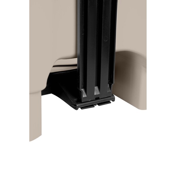 Lar Plastics Step-On Trash Can, 4 Gal, Beige (BJ) - ST.04 BG