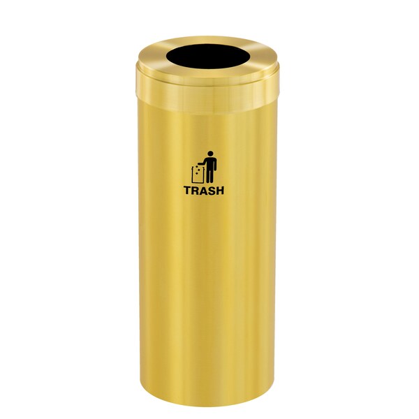 Glaro 12 gal Trash Can, Satin Brass - W-1232BE-BE-W3