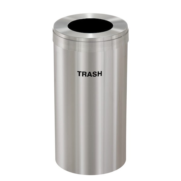 Glaro 23 gal Trash Can, Satin Aluminum - W-1542SA-SA-W5