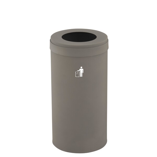 Glaro 16 gal Trash Can, Nickel - W-1532NK-NK-W1