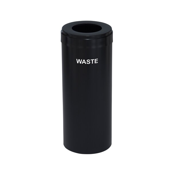 Glaro 12 gal Trash Can, Satin Black - W-1232BK-BK-W4