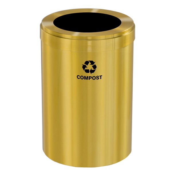 Glaro 41 gal Trash Can, Satin Brass - W-2042BE-BE-W6RL