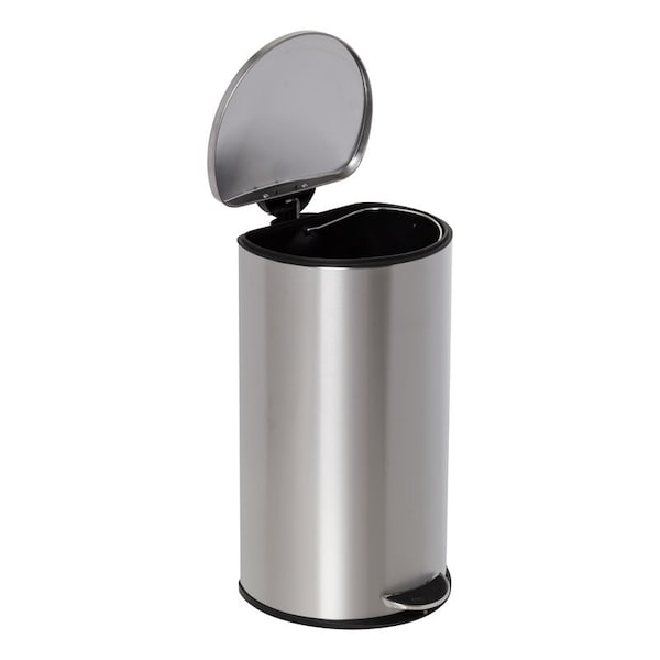Honey-Can-Do Honey-Can-Do 7.93 gal Silver Stainless Steel Step-On Trash Can - TRS-09331