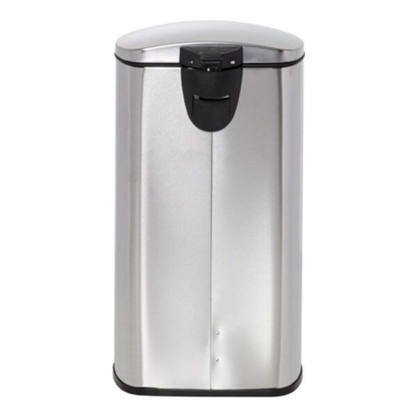 Honey-Can-Do Honey-Can-Do 7.93 gal Silver Stainless Steel Step-On Trash Can - TRS-09331